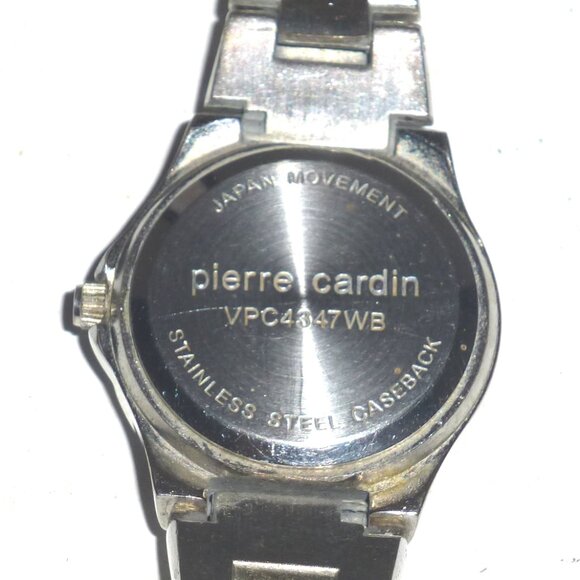 Pierre Cardin VPC4347WB Women's Analog Quartz Silver Tone Wristwatch UNTESTED - Picture 6 of 14